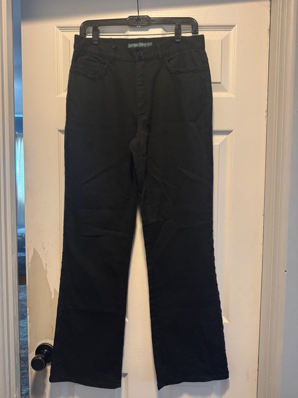 Lauren Ralph Lauren Beaded Black Boot Cut Women's Jeans